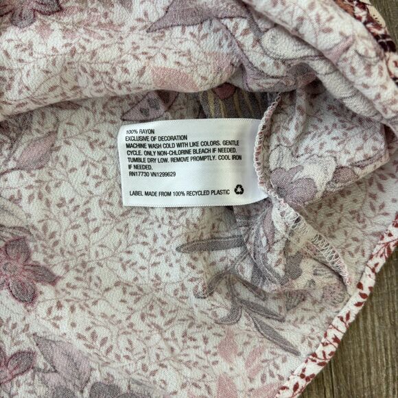 Knox Rose Womens Floral Peasant Top Size XXL Cottagecore Boho Fairy Hippie Flowy - Picture 8 of 11